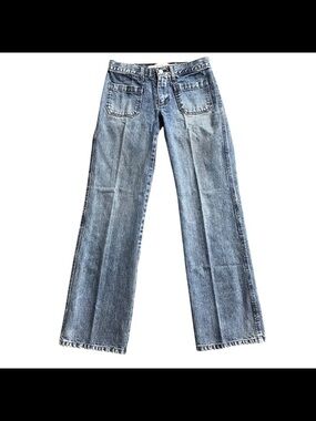 Vintage 2002 Gap Jeans Low Rise Flare Women Size 4 (29x30.5) Pleated